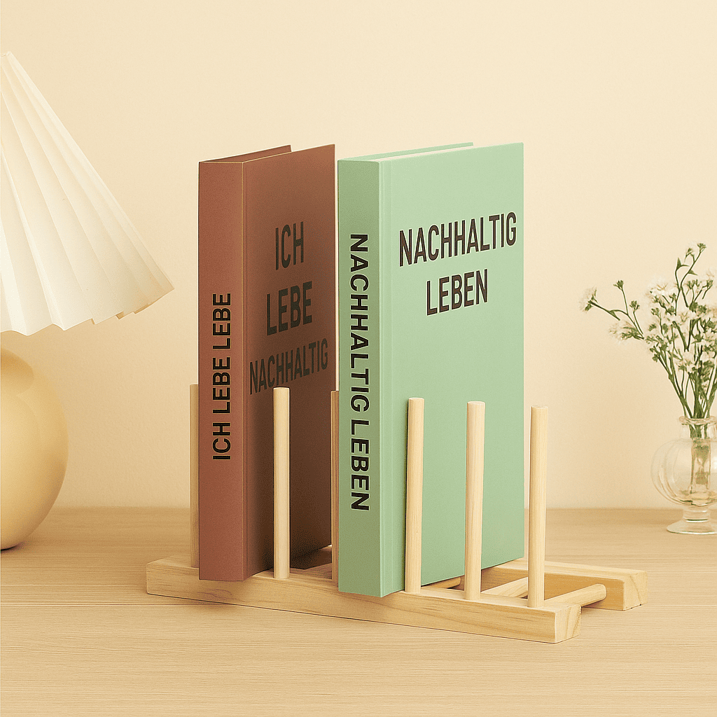 Bambus Buchständer & Tischregal - Schreibtisch Organizer für Bücher