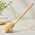 Badebürste mit langem Stiel | 2-in-1 Rückenbürste & Handbürste
