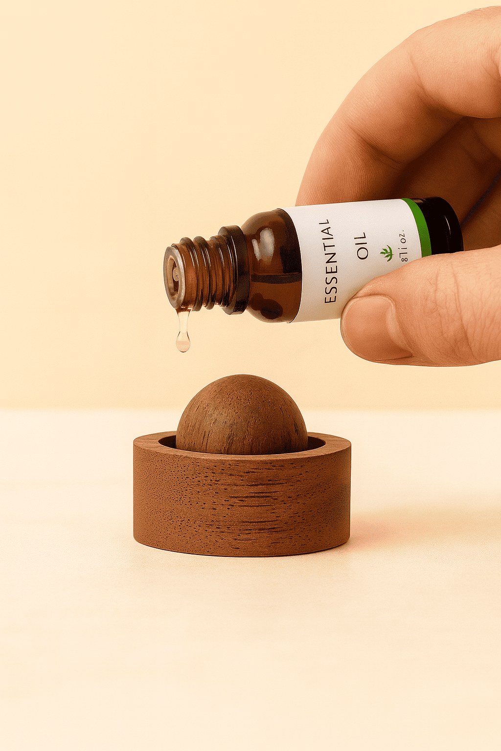 Holzglobus Aroma Diffusor - Kleiner Duftspender für Zuhause