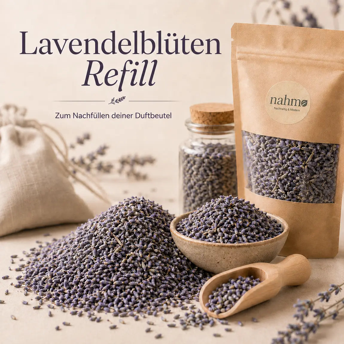 Lavendelblüten Refill zum Nachfüllen | 100g & 200g
