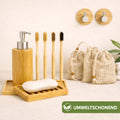 Badezimmer-Set aus Bambus | 11-teiliges Nachhaltigkeits-Starterset
