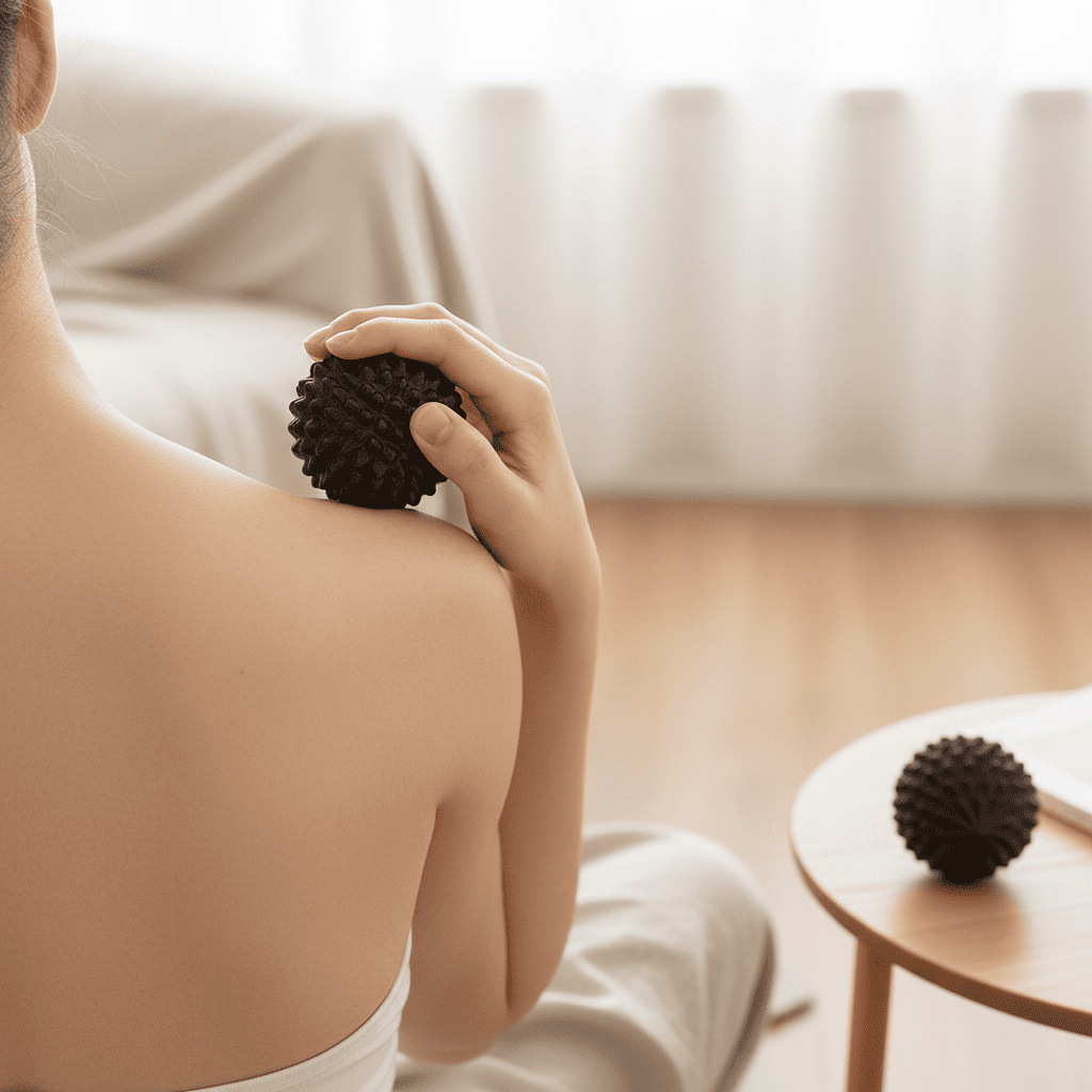 Holz Massageball 2er Set | Natürliche Hand- & Fußentspannung