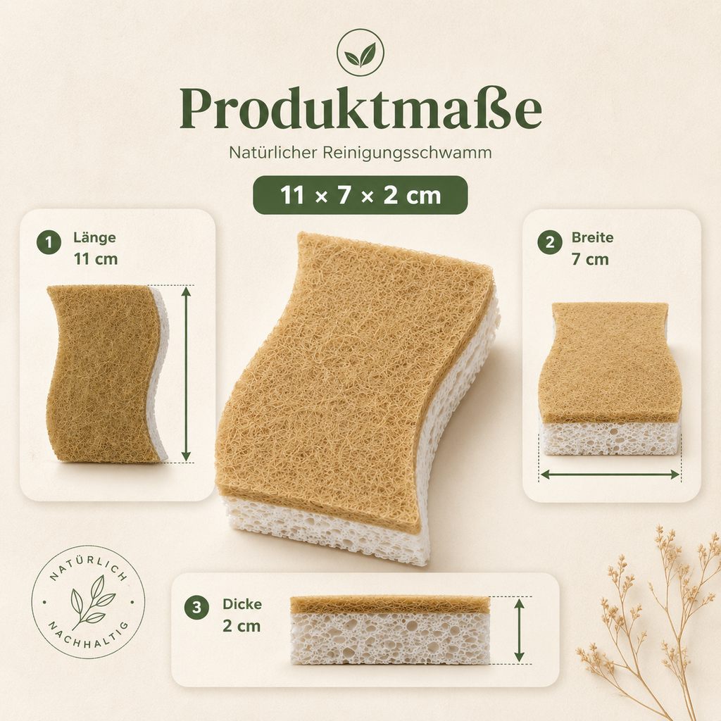 Kokosfaser Spülschwämme - Plastikfrei & Kratzfest für Geschirr