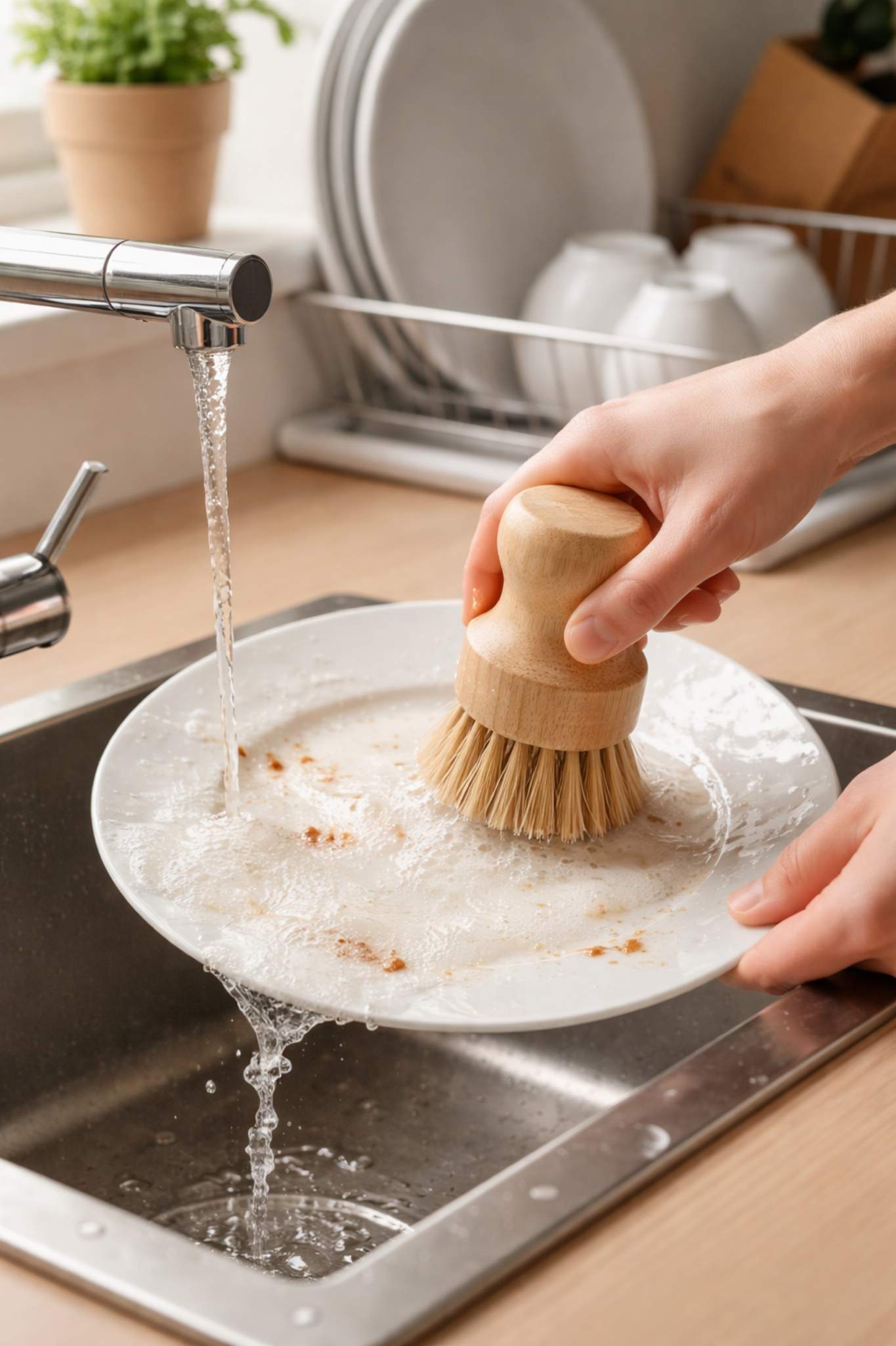 Sisal Spülbürste aus Holz – plastikfrei & kraftvoll reinigen